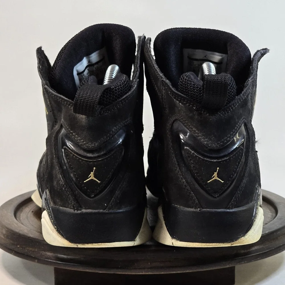 Jordan True‎ Flight Shoes Mens Size 7Y Black Gold 343795-026 Basketball Sneakers